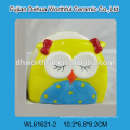 Ceramic airtight food container in owl shape for sale